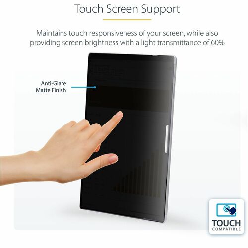 StarTech.com Plastic Anti-glare Privacy Screen Protector for Microsoft Surface Pro 8, Surface Pro 9, Surface Pro X - Black