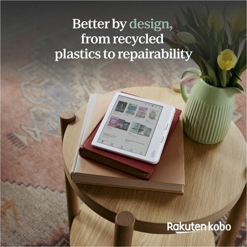 Kobo Libra Colour Digital Text Reader - Black - 24000 Book(s) - 32 GB Flash - 17.8 cm (7"") Display - Touchscreen - 1264 x