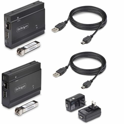 KIT EXTENSOR DE CONSOLA POR FIBRA KVM DISPLAYPORT 4K 60HZ