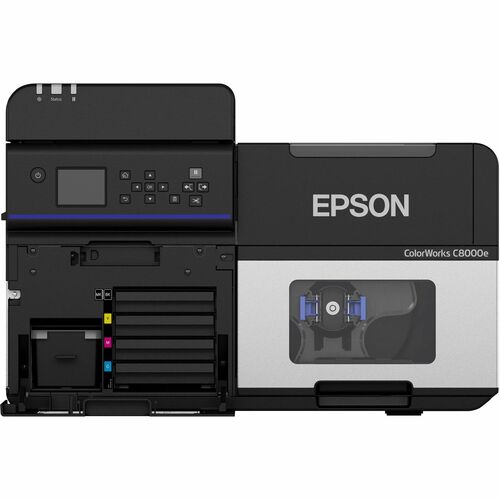 Epson ColorWorks C8000e Industrial Inkjet Printer - Colour - Label Print - USB - With Cutter - LCD Display Screen - 108 mm