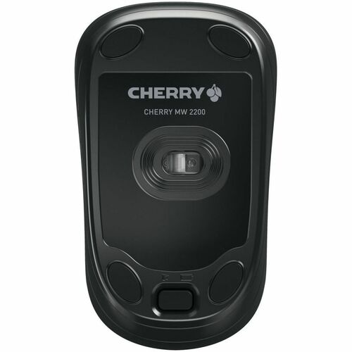 CHERRY MW 2200 Mouse - Radio Frequency - USB Type A - Optical - 3 Button(s) - Black - Wireless - 10.06 m - 2.40 GHz - 1300