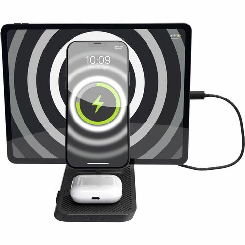 OtterBox Induction Charger - Black - For iPad, iPhone - Input connectors: USB - MagSafe Technology, Magnetic, Fast Chargin