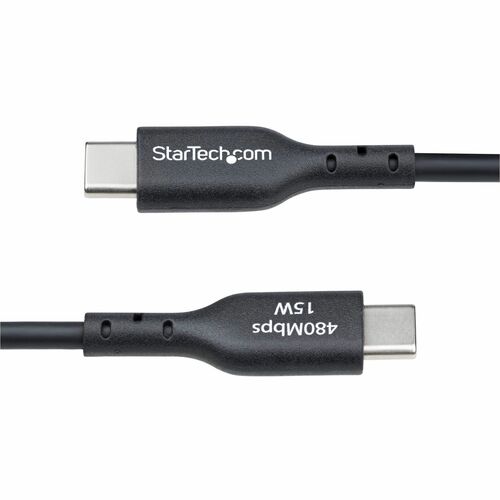 StarTech.com 1m (3ft) USB-A to USB-C Charging Cable, Charge & Sync, 3A, USB 2.0, TPE Jacket - Black USB Charging Cord - US
