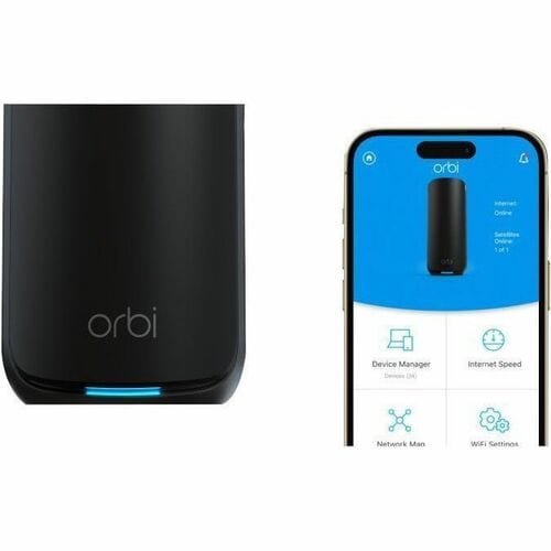 Netgear Orbi RBE873B Wi-Fi 7 IEEE 802.11be Ethernet Drahtlos Router - Triband - 2,40 GHz ISM-Band - 6 GHz UNII-Band - 2,63