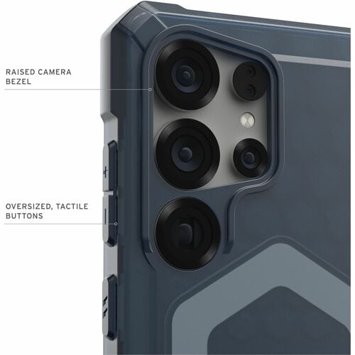Urban Armor Gear Essential Armor Rugged Case for Samsung Galaxy S25 Ultra Smartphone - Hex Pattern - Cloud Blue - Shock Ab