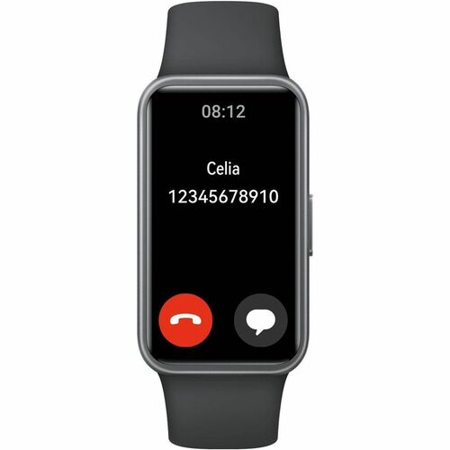 Huawei Band 10 Smart Band - Rectangular Case Shape - Black Case Color - Black Band Color - Polymer Case Material - Fluoroe
