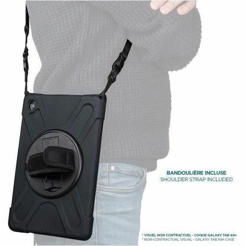 MOBILIS Rugged Carrying Case for 20.3 cm (8") Samsung Galaxy Tab Active3, Galaxy Tab Active5 Tablet - Black - Shock Absorb
