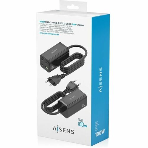 CARGADOR SOBREMESA GAN 100W 3XUSB-C PD3.0 QC5.0 USB-A QC3.0