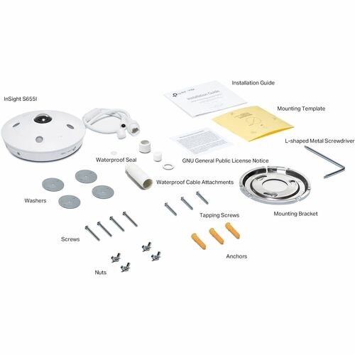 VIGI InSight S655I 5 Megapixel Indoor Network Camera - Colour - Fisheye - 10 m Infrared Night Vision - H.265+, H.265, H.26