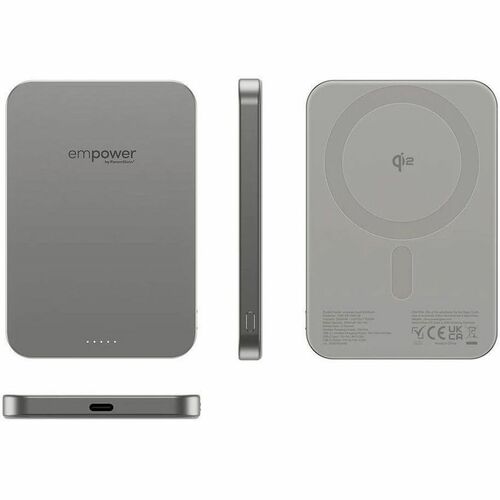 PanzerGlass empower Stromspeicher - Titan - für iPhone, Qi-fähiges Gerät, Qi2-fähiges Gerät, Smartphone, AirPods Pro, AirP