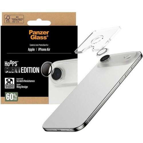 PanzerGlass Hoops Camera Lens Protector - Transparent - Glass, Silicone