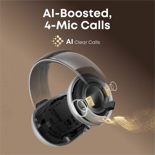 soundcore AeroClip True Wireless Open-ear, Earbud Stereo Earset - White - Binaural - Open - Bluetooth