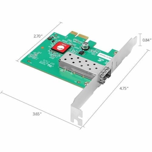 SINGLE PORT 1G SFP ETHERNET NETWORK PCIE CARD - 1GBPS - TAA COM