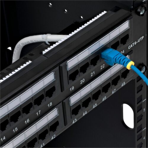 PANEL DE PARCHEO 2U DE 48 PUERTOS CAT6 RJ45 UTP TIPO 110