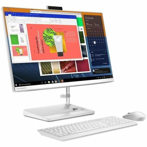 Computador Todo en Uno Lenovo IdeaCentre 3 24ALC6 F0G1014ALD - AMD Ryzen 5 7430U - 8GB - 256GB PCI Express NVMe 4.0 x4 SSD - 60.5cm (23.8") Full HD - De Escritorio - Blanco - AMD Chip - 1920 x 1080 - Windows 11 Home
