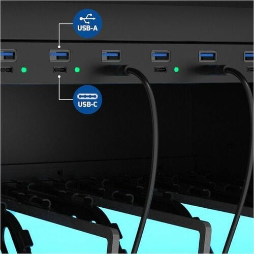 Naotic Charging Cabinet - 20 Devices Supported - 65.2 cm Height x 49.5 cm Width x 41.7 cm Depth - For Tablet, Notebook, Sm
