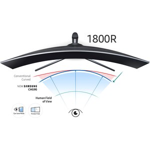 Samsung C49HG90DMU Curved Screen LCD Monitor - 32:9 - Matte Black - 124.2 cm (48.9") Viewable - Quantum Dot LED Backlight 