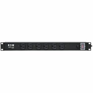 Eaton Tripp Lite Series 1U Rack-Mount Power Strip, 120V, 15A, 5-15P, 12 Outlets (6 Front-Facing, 6-Rear-Facing), 15 ft. (4