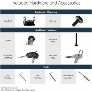 StarTech.com 22U 36in Knock-Down Server Rack Cabinet with Caster - Store your servers - network and telecommunications equ