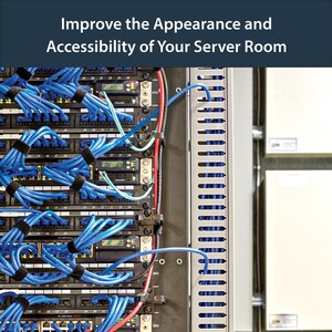 StarTech.com 3x3in Open Slot Wiring Cable Raceway Duct, Server Rack Cable Management, PVC Cable Cover, Cord Hider / Organi