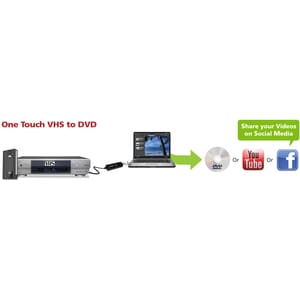 DIAMOND VC500 One Touch Video Capture Edit Stream or Burn to DVD USB 2.0 - Functions: Video Editing - USB