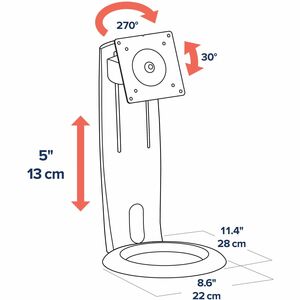 Ergotron Neo-Flex Monitorständer - Bildschirmgröße: 61 cm (24 Zoll) bis 68,6 cm (27 Zoll) - 7,26 kg TragfähigkeitDisplay T