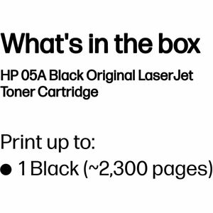 HP 05A Original Laser Toner Cartridge - Black - 1 Pack - 2300 Pages