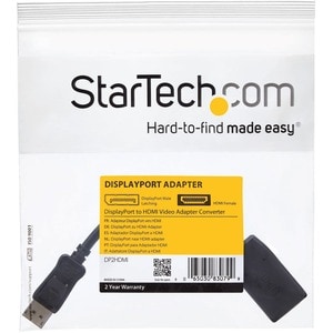StarTech.com DisplayPort to HDMI Adapter, 1080p DP to HDMI Adapter/Video Converter, VESA Certified, DP to HDMI Monitor/Dis