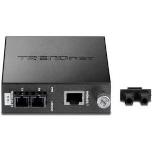 TRENDnet Intelligent 1000Base-T to 1000Base-SX Multi-Mode SC Fiber Media Converter, Up to 550M (1800 ft), Fiber to Etherne