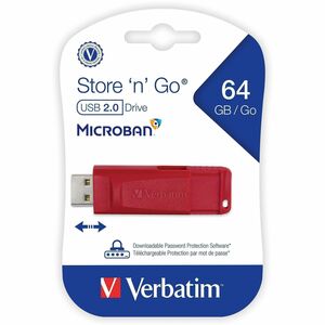 64GB Store 'n' Go® USB Flash Drive - Red - 64GB - Red