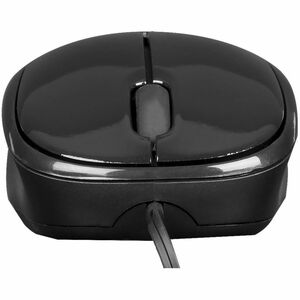 Targus AMU75EU Travel Mouse - USB - Optical/BlueTrace - Black - Cable - 1000 dpi - Scroll Wheel - Symmetrical