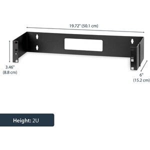 StarTech.com 2U 19in Hinged Wallmount Bracket for Patch Panels - Wall-mount a patch panel or network switch while providin