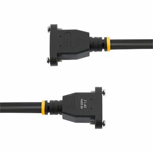 StarTech.com 3ft (1m) Panel Mount DisplayPort Cable, 4K x 2K Video, DisplayPort 1.2 Extension Cable Male to Female, DP Ext