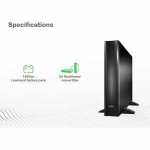 APC Smart-UPS X External Battery Pack, Rack/Tower 2U, 120Vdc, W/rail kit - 120 V DC - Lead Acid - Hot Swappable - 3 Year M