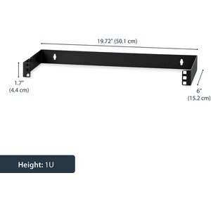 StarTech.com 1U 19in Hinged Wallmounting Bracket for Patch Panel - Wall-mount a patch panel or network switch while provid