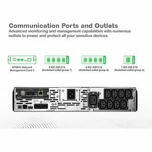 APC Smart-UPS SMX3000RMHV2UNC Line-interactive USV - 3 kVA/2,70 kW - 2U Rack/Turm - 3 Stunde(n) Aufladen - 6 Minute(n) Sta