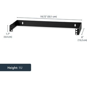 StarTech.com 1U 48cm Hinged Wall Mounting Bracket for Patch Panels - 8 kg Load Capacity - 1