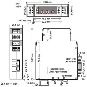 B&B ISO.RS232 TO RS485 DB9 DINRAIL - 1 Pack - 1 x 9-pin DB-9 RS-232 Serial Female - 1 x Terminal Block RS-422/485 Serial