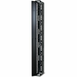 Performance,Vertical Cable Manager for 2 & 4 Post Racks, 84""H x 6""W, Single-Sided with Door - Cable Manager - Black - 0U