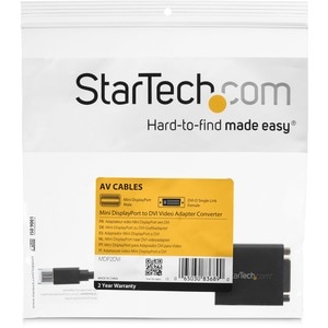StarTech.com Mini DisplayPort® auf DVI® Adapter / Konverter (St/Bu) - Zweiter Anschluss: 1 x 29-pin DVI-D (Single-Link) Di