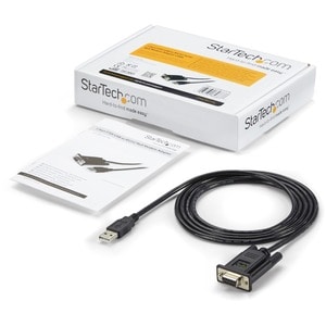 StarTech.com 1m USB Nullmodem RS232 Adapter Kabel - USB 2.0 auf Seriell DB9 mit FTDI Chipsatz - 921,6 kbit/s - Schwarz