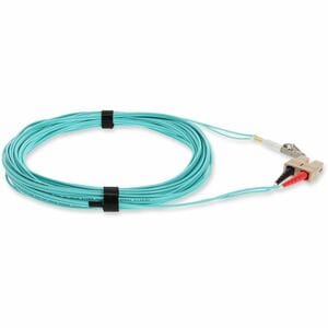 AddOn 3m LC (Male) to SC (Male) Aqua OM3 Duplex Fiber OFNR (Riser-Rated) Patch Cable - 100% compatible and guaranteed to work