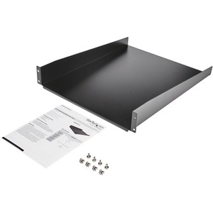 StarTech.com 2U Server Rack Cabinet Shelf - Fixed 22" Deep Cantilever Rackmount Tray for 19" Data/AV/Network Enclosure w/c