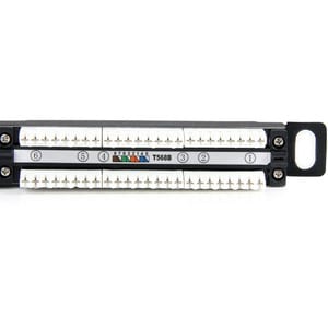 StarTech.com 24 Port 0.5U Cat5e Patch Panel - RJ45 Ethernet Rackmount Cat 5e 110 Patch Panel - 24 x RJ-45