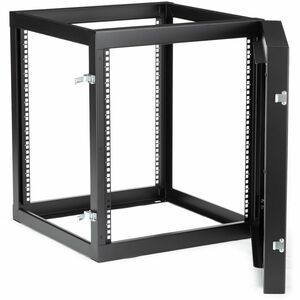 StarTech.com 4-Post 12U Hinged Wall-Mount Network Rack, 19" Open Frame Server Rack, Wall Mount Data Rack for IT Computer E