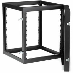 StarTech.com 4-Post 12U Hinged Wall-Mount Network Rack, 19" Open Frame Server Rack, Wall Mount Data Rack for IT Computer E