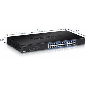 TRENDnet TEG-S24g 24 Ports Ethernet Switch - Gigabit Ethernet, Fast Ethernet - 10/100/1000Base-T - New - TAA Compliant - 2