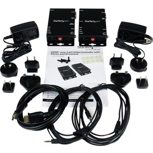 StarTech.com HDMI® über Cat5 Video Extender mit RS232 und IR-Fernbedienung bis zu 100m - 1 Eingabegerät - 1 Ausgabegerät -