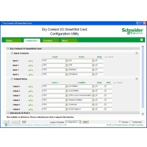 APC by Schneider Electric Dry Contact I/O SmartSlot Card - SmartSlot