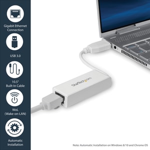 StarTech.com USB to Ethernet Adapter, USB 3.0 to 10/100/1000 Gigabit Ethernet LAN Adapter, USB to RJ45 Adapter, TAA Compli